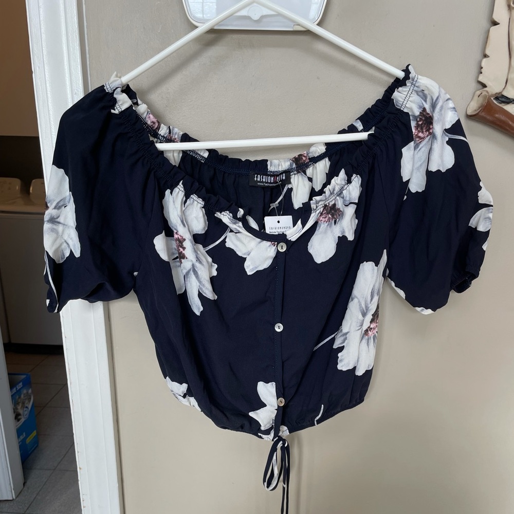 Floral crop top